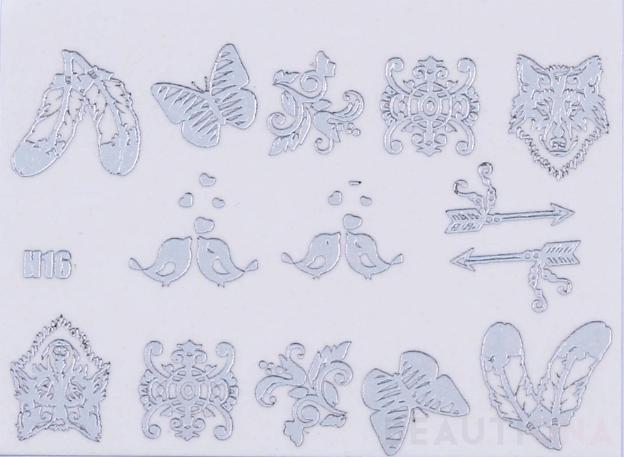 Naklejki Wodne na Paznokcie Holo Ozdoby N16