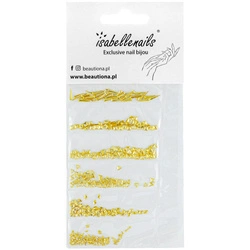 Ozdoby do paznokci, gwiazdki ćwieki złote 3D 300 sztuk