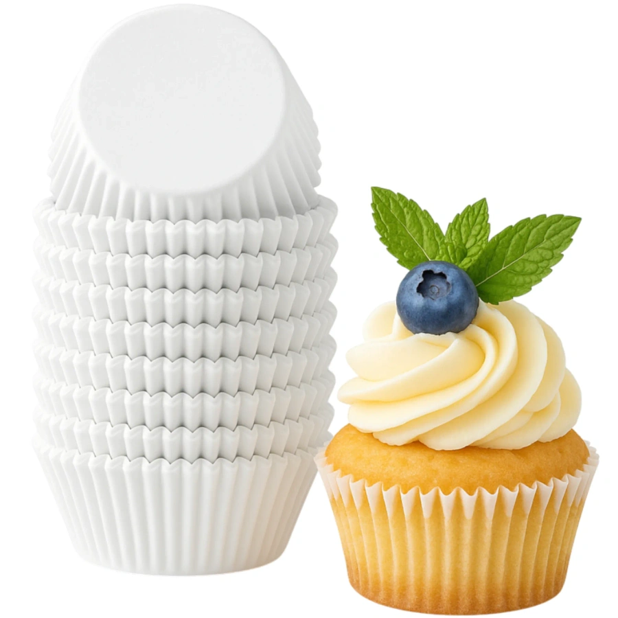 Papierowe foremki do muffinek białe 200 szt