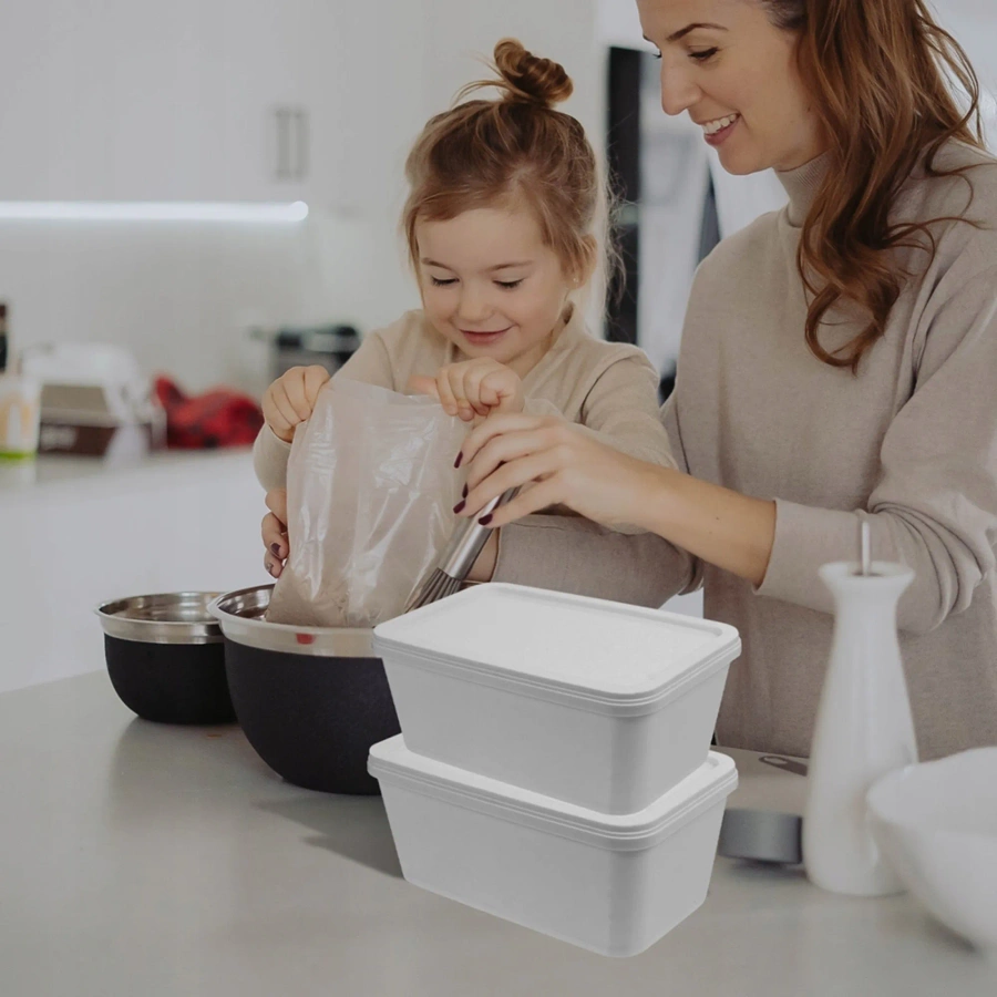 Wiaderko z pokrywką prostokątne 3,3 L 25 x 16 cm