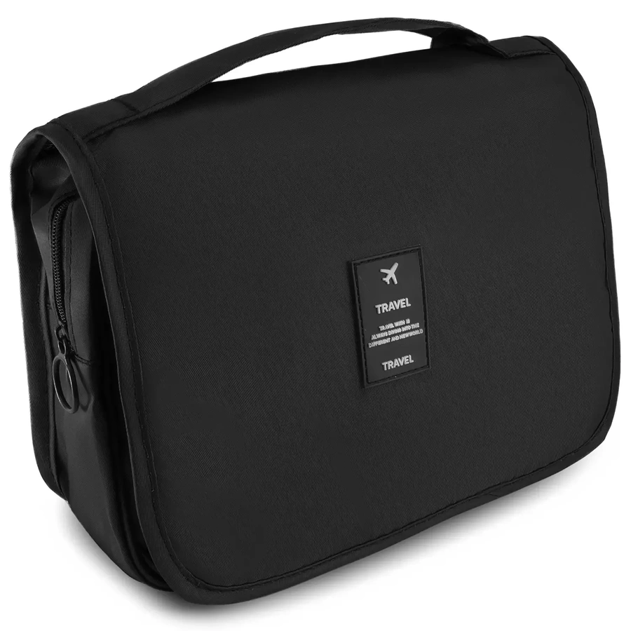 Kosmetyczka podróżna damska męska wisząca czarna
