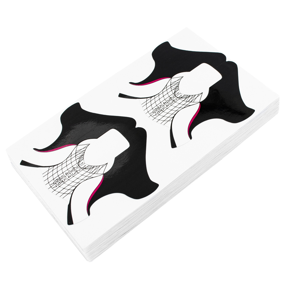 Szablony do przedłużania paznokci żelem szerokie 500 szt.