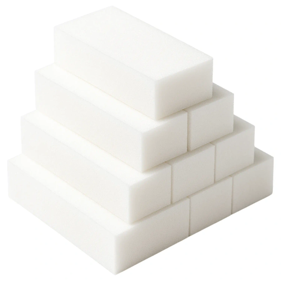 Blok polerski do paznokci kostka 100/100 biały – trwały zestaw 10 sztuk