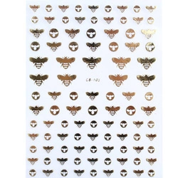 Naklejki 3D na paznokcie pszczoły złote CB-105