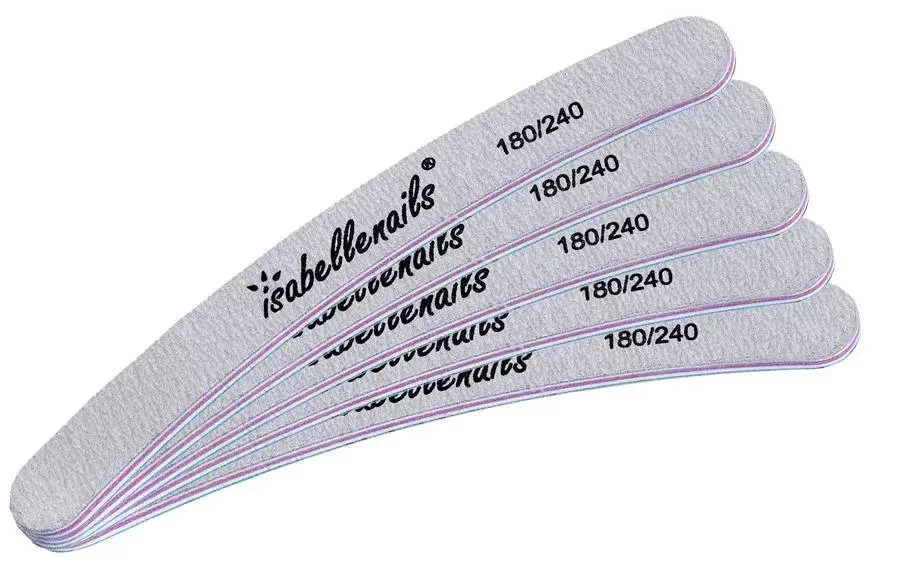 Zestaw pilników do paznokci banan zebra 180/240 50 szt.