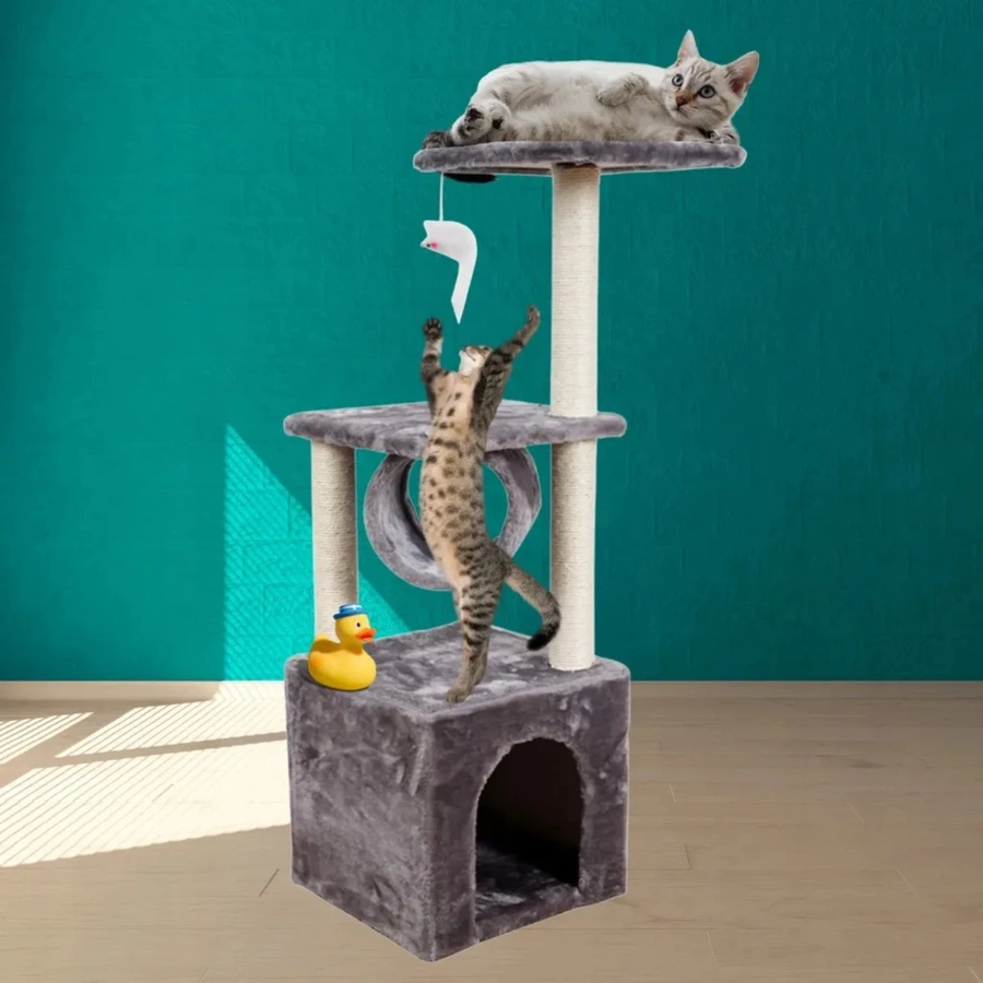 Drapak dla kota drzewko 91 cm – 5 poziomów, domek i legowisko