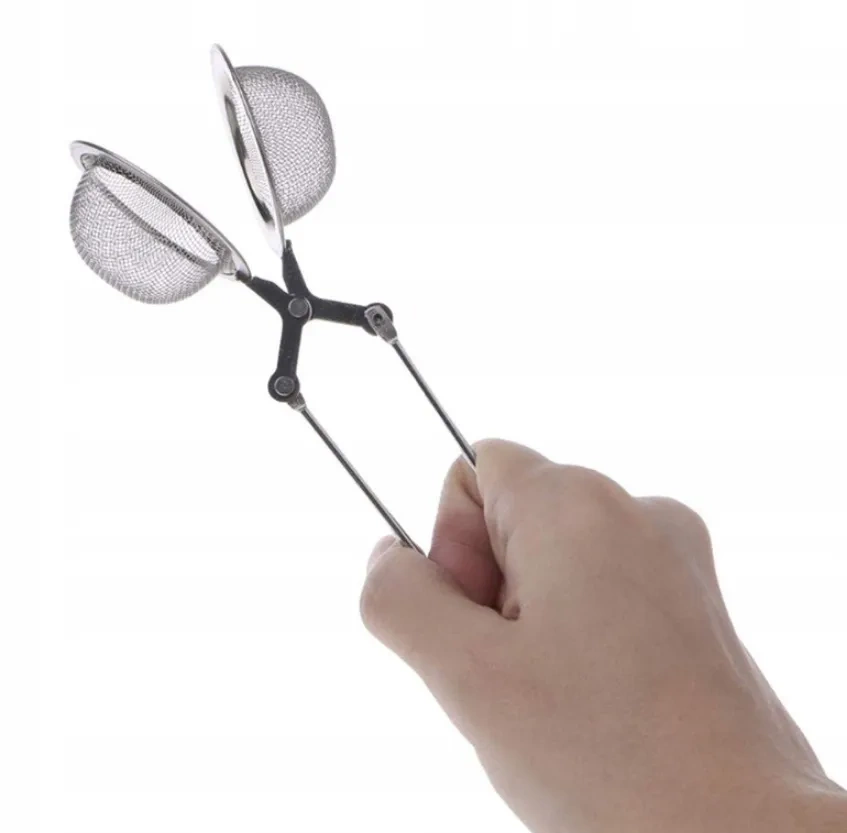 Zaparzacz stalowy do herbaty i ziół z uchwytem