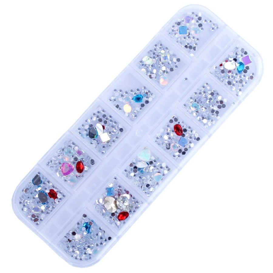 Holo ozdoby do paznokci - mix 12 wzorów