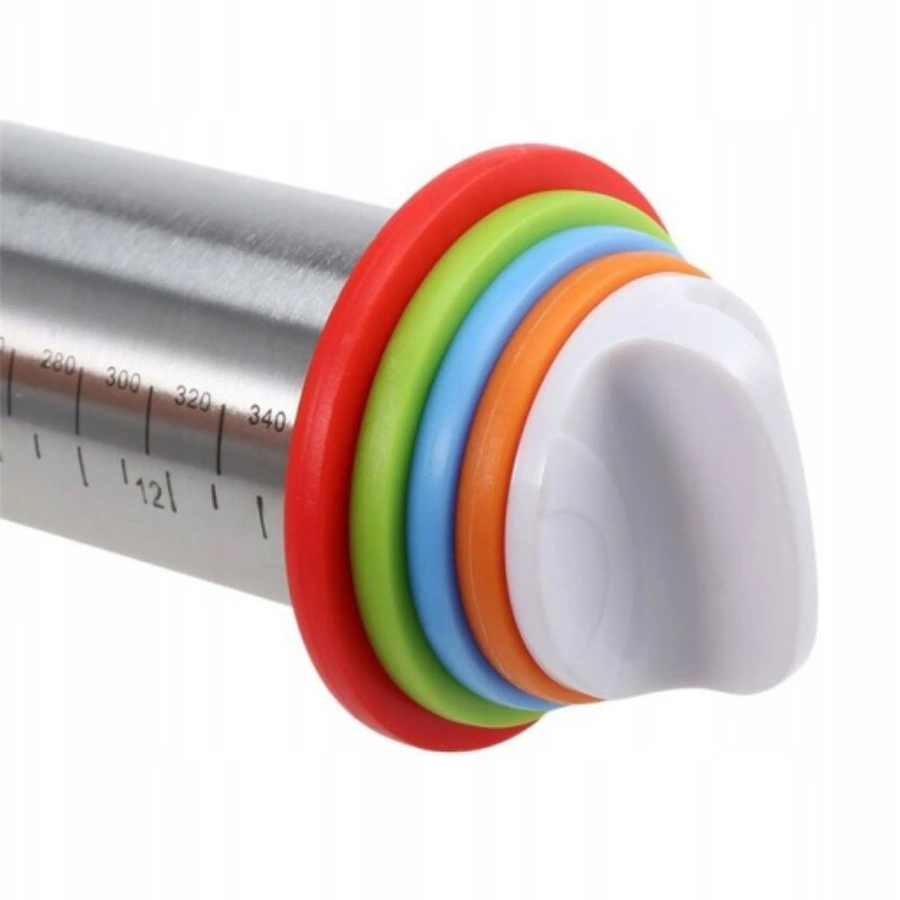 Regulowany stalowy wałek do ciasta 43 cm