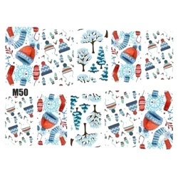 Naklejki wodne świąteczne na paznokcie M50