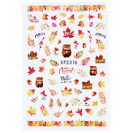 Naklejki 3D na paznokcie jesienne XF 3316