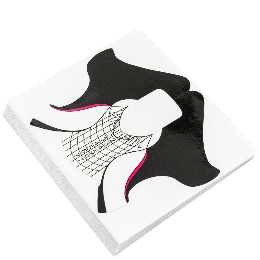 Szablony do przedłużania paznokci żelem szerokie 100 szt.