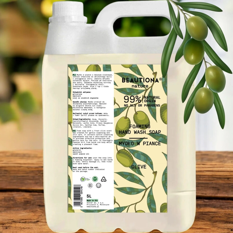 Mydło w piance oliwkowe 5 l