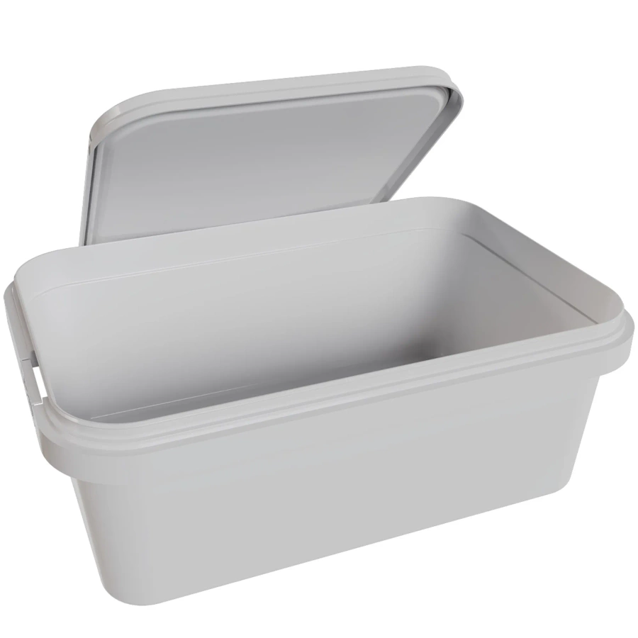 Wiaderko z pokrywką prostokątne 3,3 L 25 x 16 cm