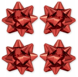 Kokardki świąteczne na prezenty samoprzylepne 4 szt.