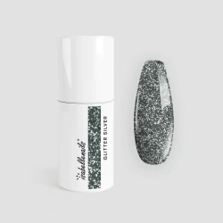 Lakier hybrydowy 7 ml - 377. Glitter Silver