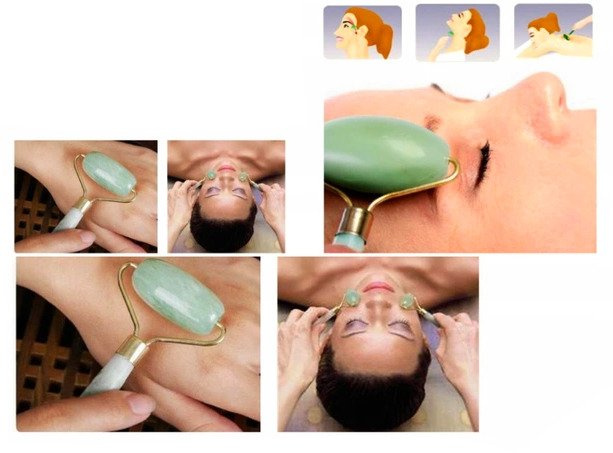 Masażer do twarzy z kamienia naturalnego - JADEITOWY