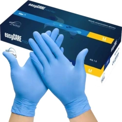Rękawiczki nitrylowe jednorazowe niebieskie - rozmiar M