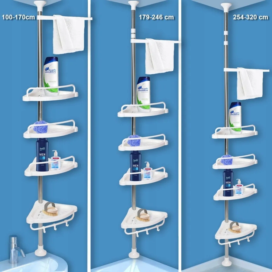 Teleskopowa półka narożna pod prysznic