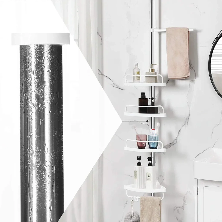Teleskopowa półka narożna pod prysznic