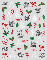 Naklejki na paznokcie samoprzylepne motyw świąteczny