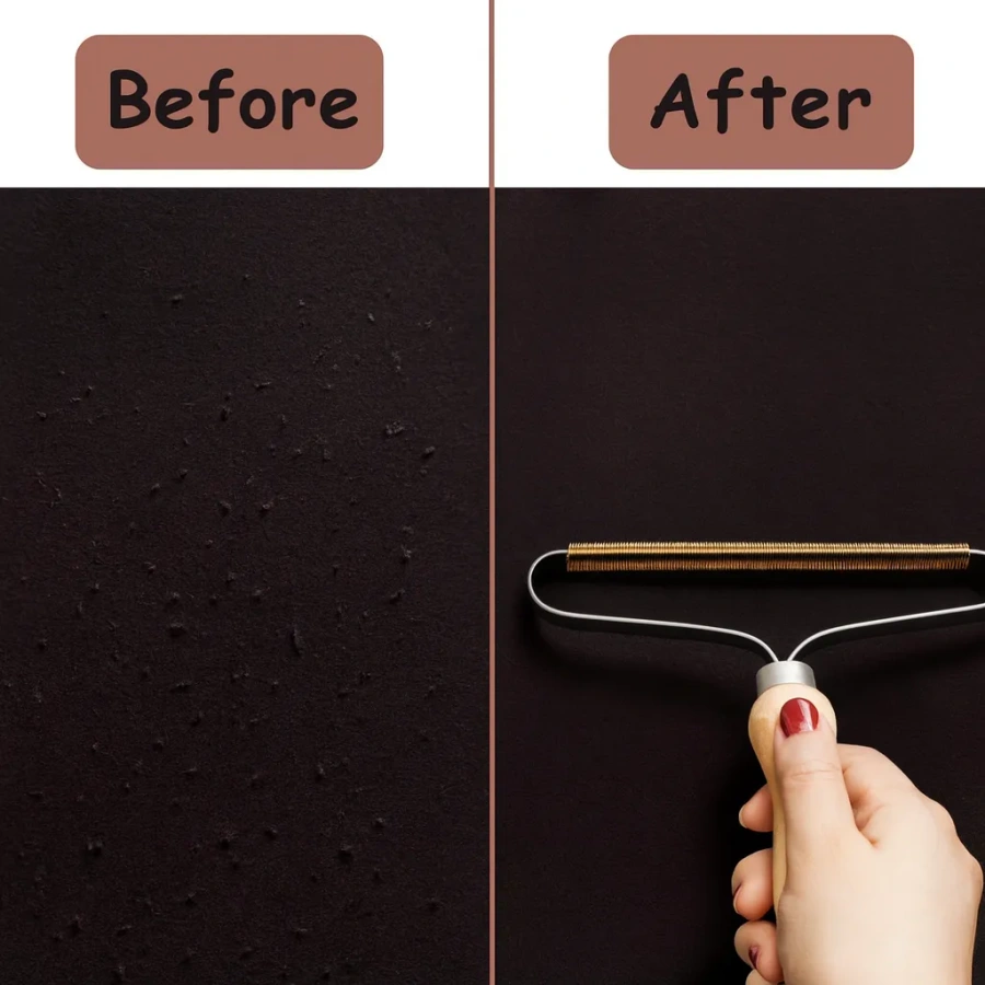 Szczotka grzebień golarka do ubrań sierści kanapy 13 cm