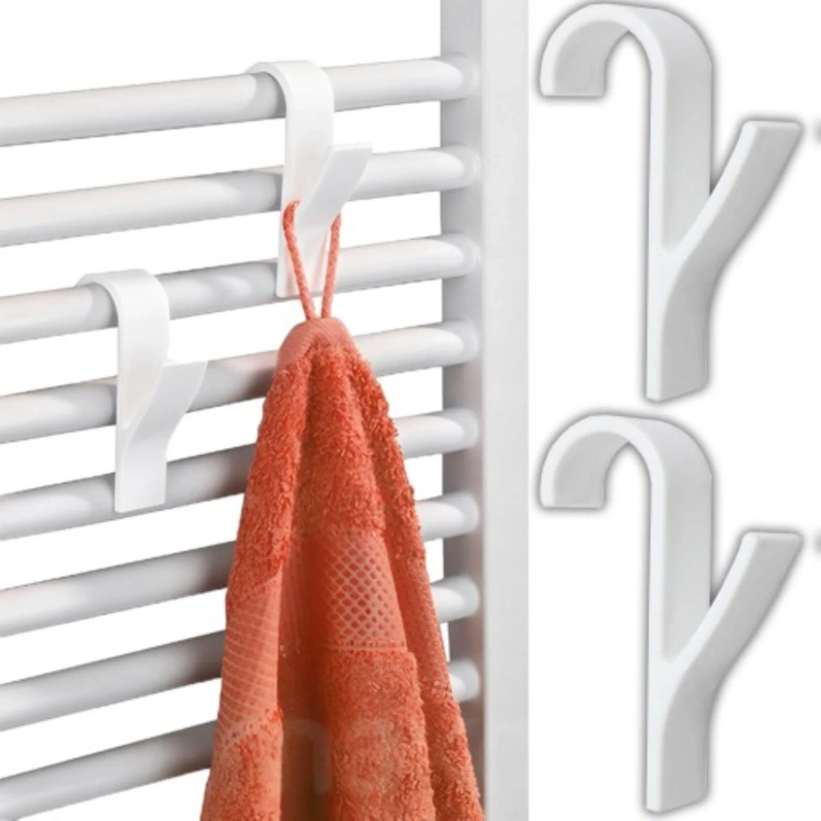 Wieszak na ręczniki biały 2 szt