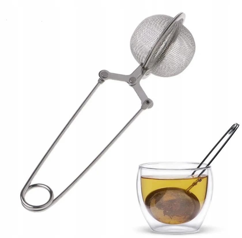 Zaparzacz stalowy do herbaty i ziół z uchwytem