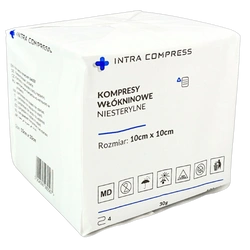 Kompresy włókninowe niejałowe 10x10 cm 100 szt. 4-warstwowe