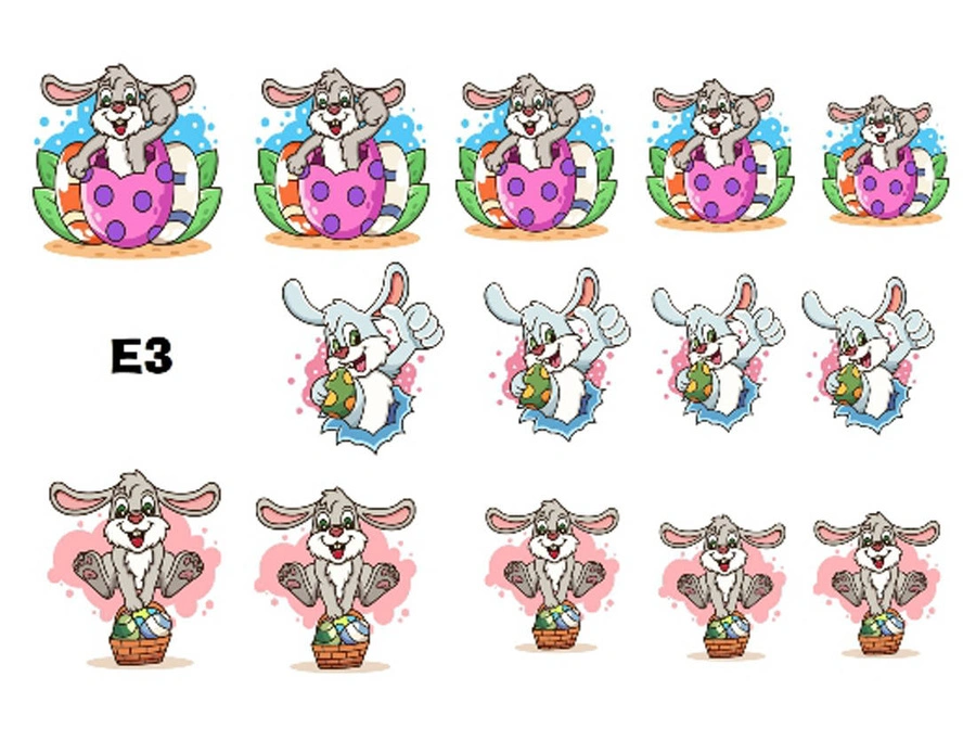 Naklejka wodna wielkanocna E3