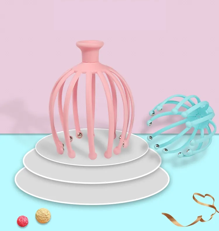 Masażer do skóry głowy, różowy