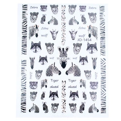 Naklejki 3D na paznokcie zebra JO-1454