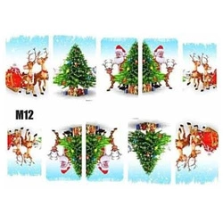 Naklejki wodne świąteczne na paznokcie M12