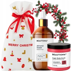 Zestaw prezentowy dla kobiety na święta peeling + olej migdałowy