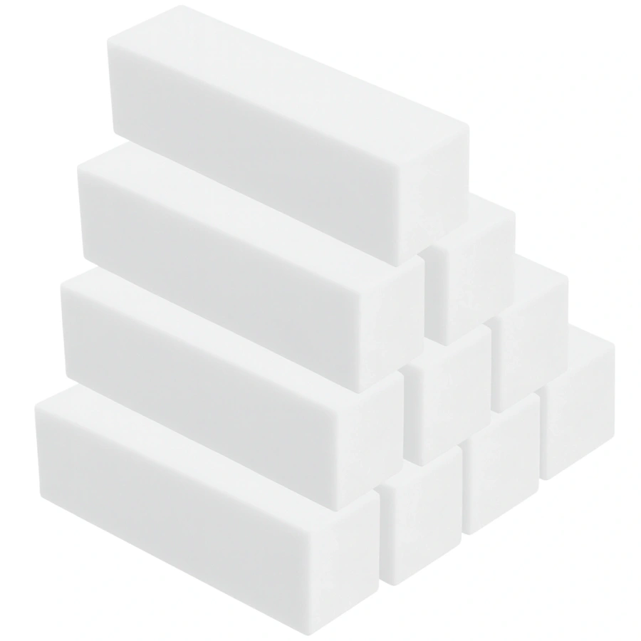 Blok polerski do paznokci kostka 100/100 biały – trwały zestaw 10 sztuk