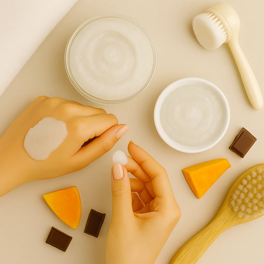 Peeling cukrowy gruboziarnisty do ciała o zapachu dynia & czekolada 250 ml