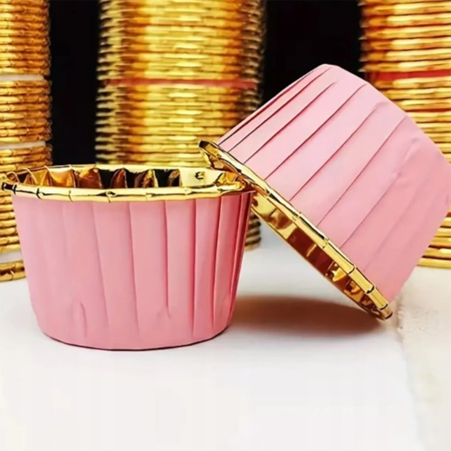 Papierowe foremki do muffinek różowe 50szt