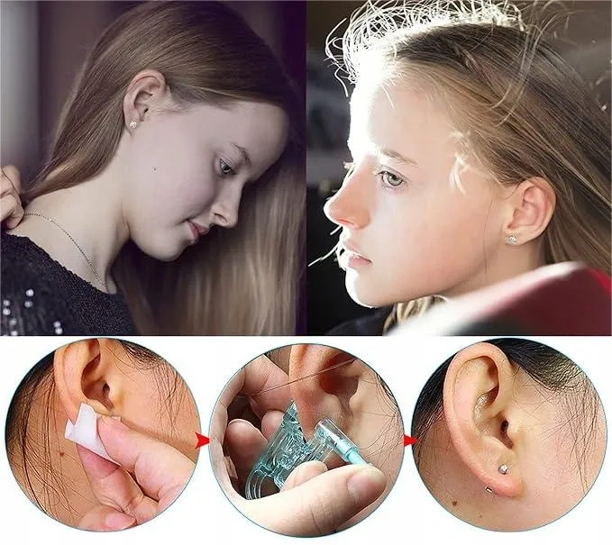 Pistolet do przekłuwania uszu + kolczyk