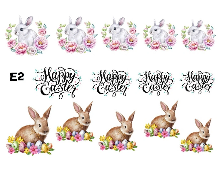 Naklejka wodna wielkanocna E2