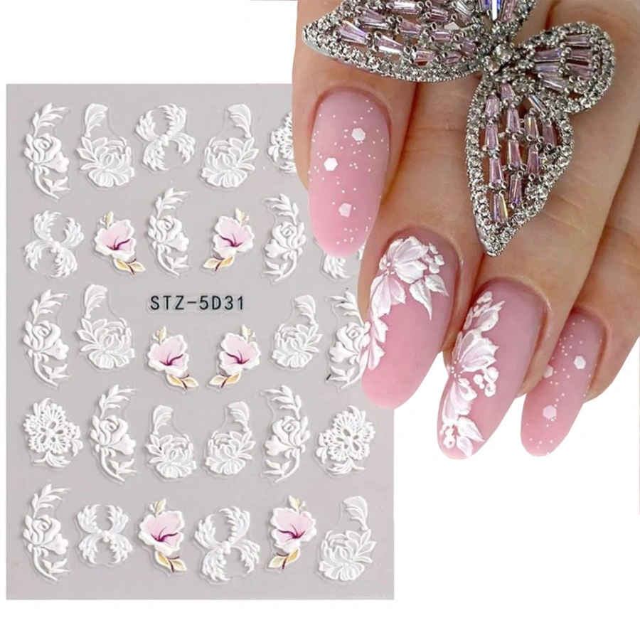 Naklejki na paznokcie samoprzylepne 3D STZ-5D31