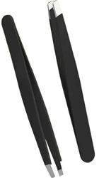 Pęseta skośna do regulacji brwi czarna