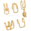 Nausznice kolczyki złote komplet 5 sztuk