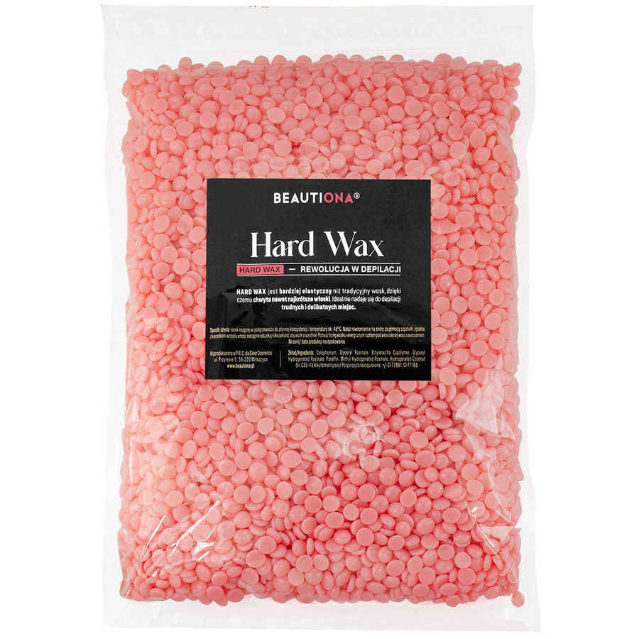 Wosk twardy RÓŻOWY w dropsach 1000 g