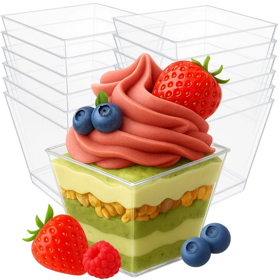 Kubki pucharki na deser jednorazowe do mono porcji 50 szt. 120 ml