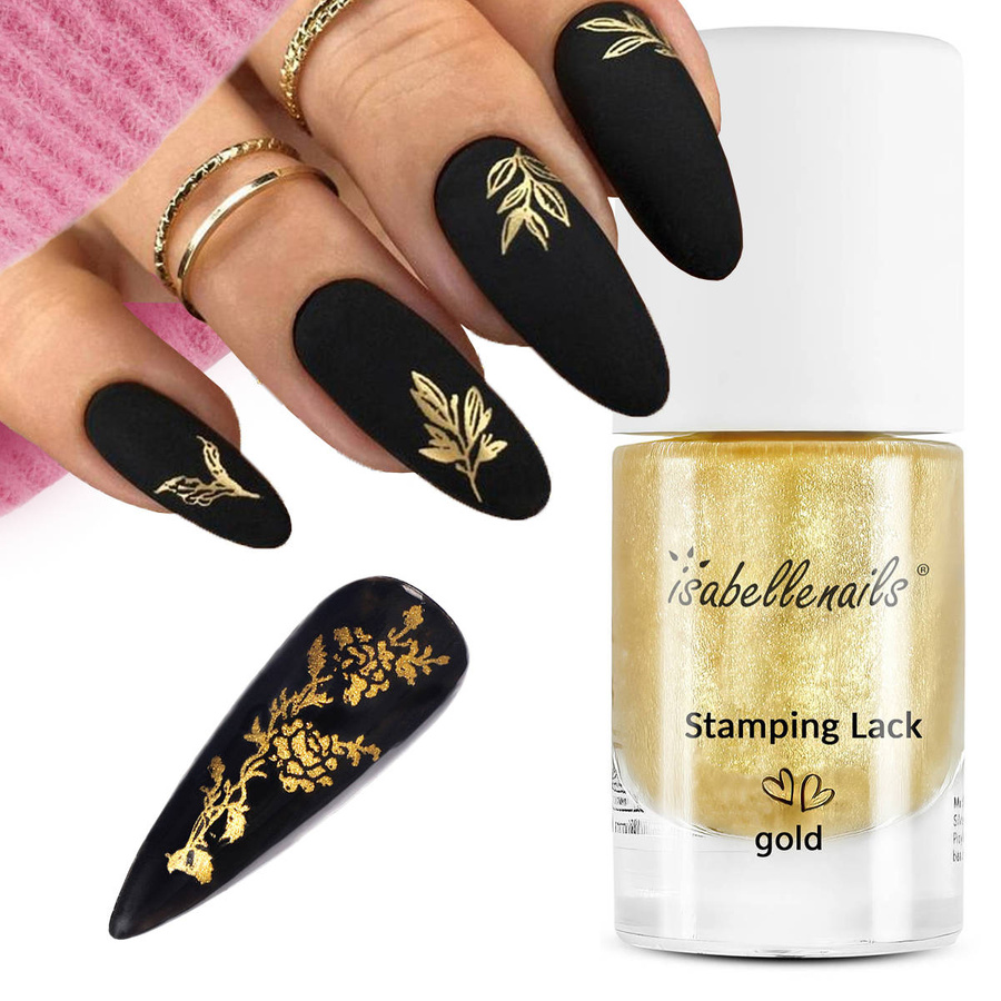 Isabellenails Lakier do stempli złoty 7 ml