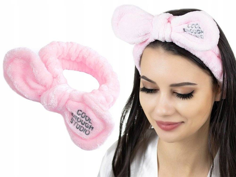 Opaska kosmetyczna do włosów pink