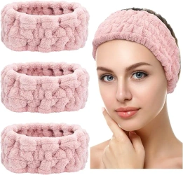 Opaska do włosów kosmetyczna różowa