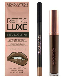 Makeup revolution Retro luxe zestaw pomadka 5,5 ml + konturówka 1g Sovereign