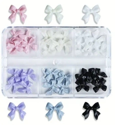 Ozdoby 3D do paznokci kokardki 30 szt.