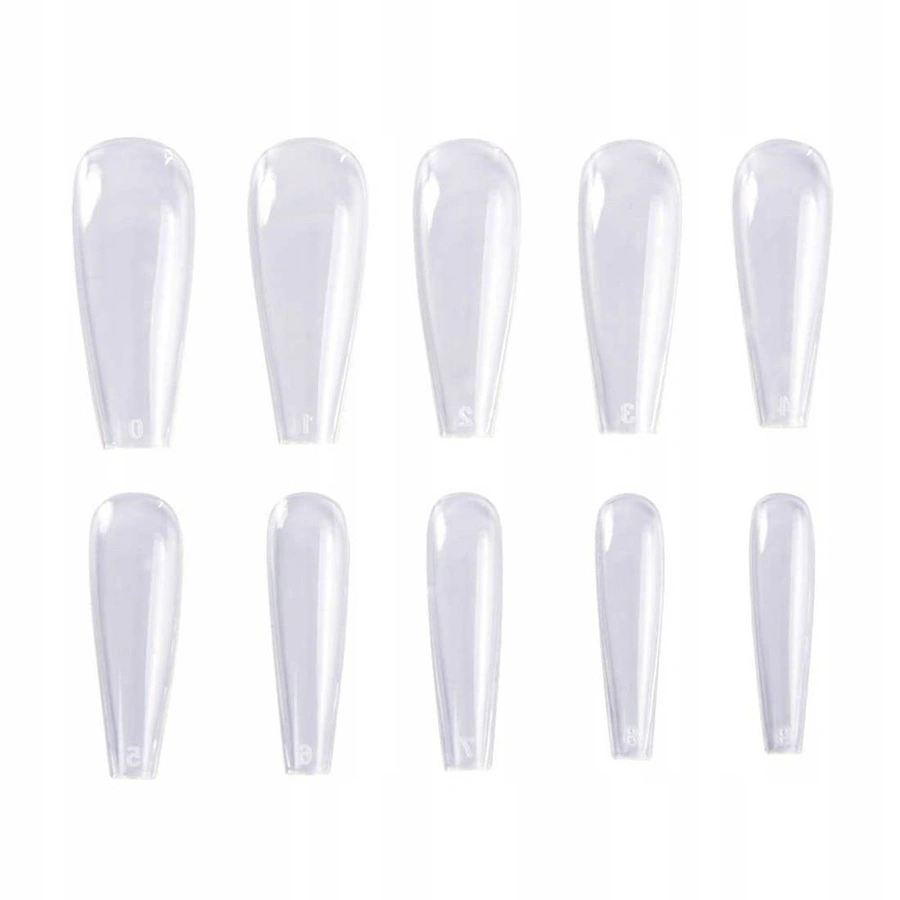 Zestaw tipsy Balerina clear bezbarwne 500 szt.